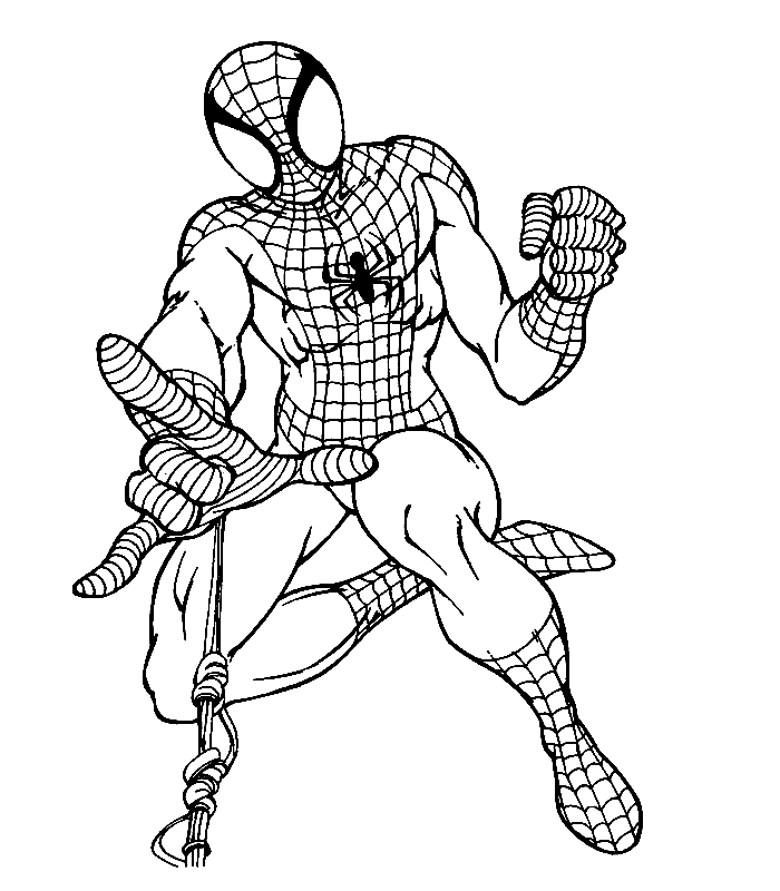 Plansa de colorat cu Spiderman 53 49